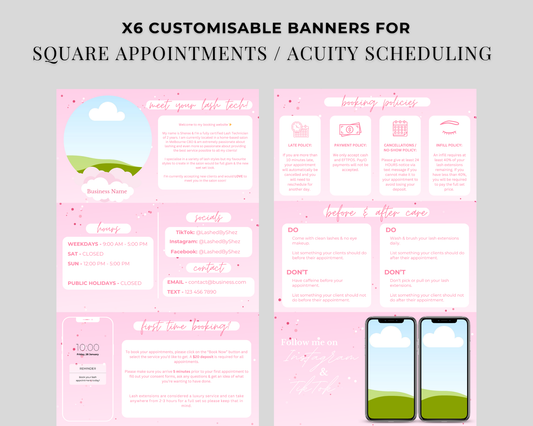 Square Appointments / Acuity Scheduling - Canva Template
