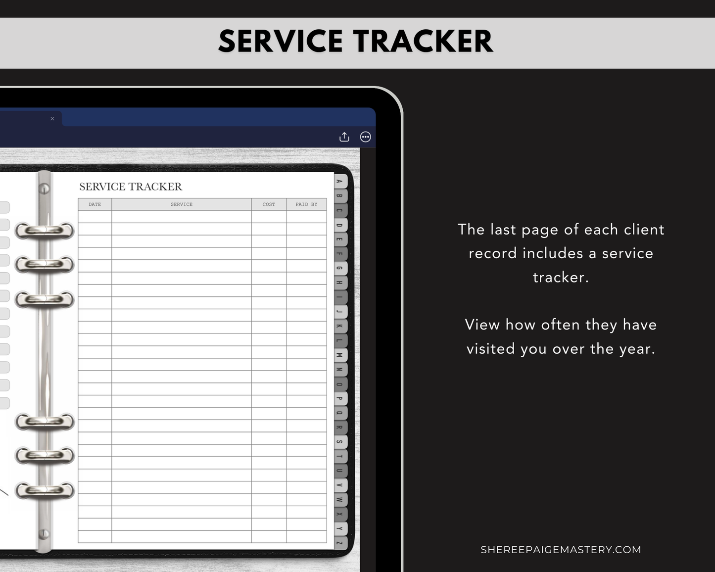 All-In-One Beauty Client Record Book - Digital