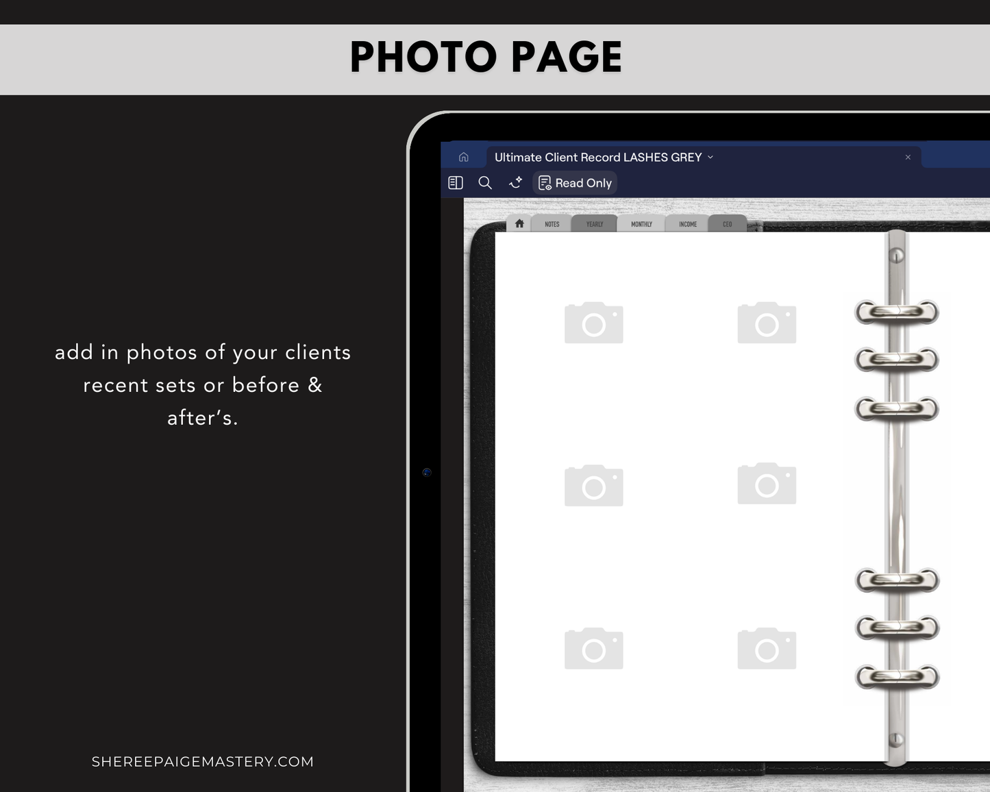Ultimate Lash Extension Client Record Book - Digital