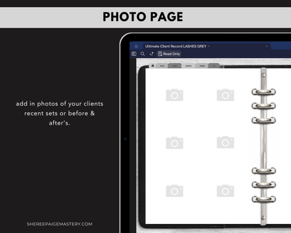 Ultimate Lash Extension Client Record Book - Digital