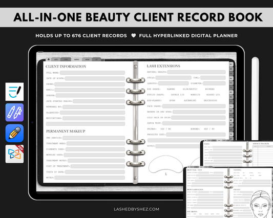 All-In-One Beauty Client Record Book - Digital