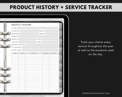 Makeup Artist Client Record Book - Digital