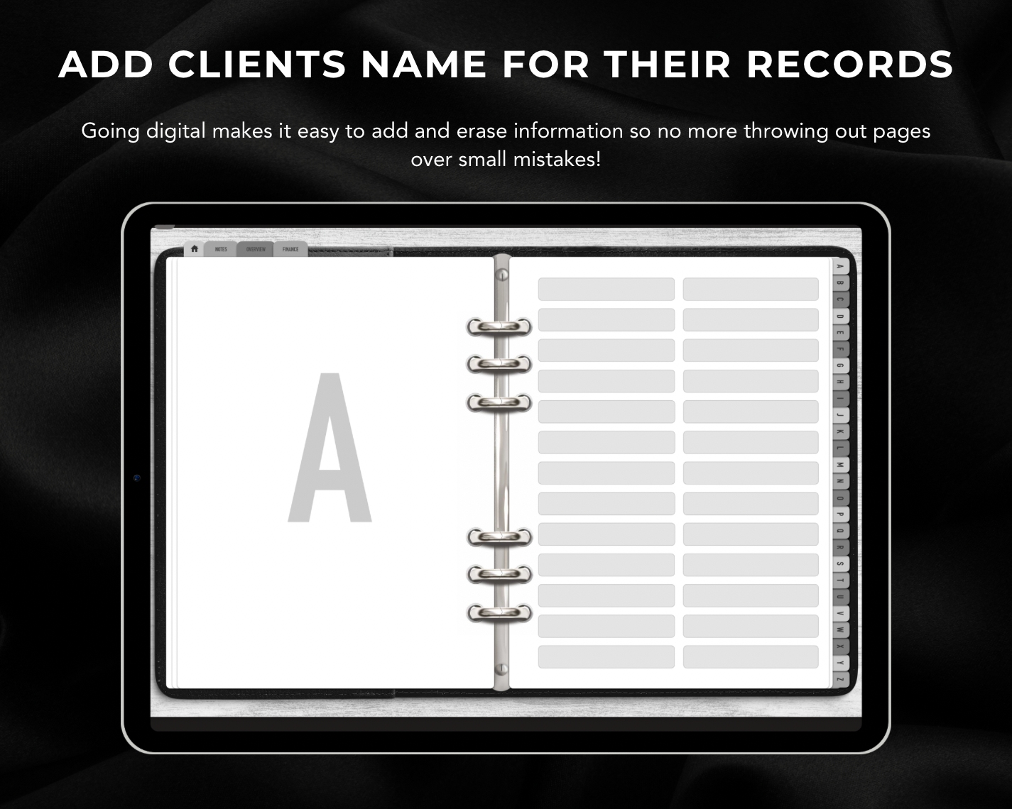 Hair Stylist Client Record Book - Digital