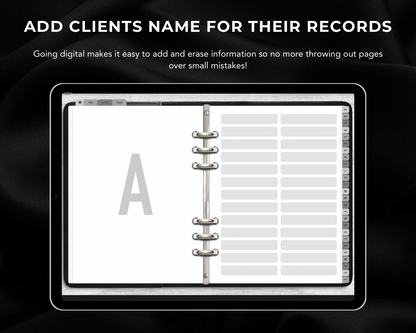 Hair Stylist Client Record Book - Digital