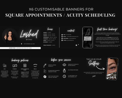 Square Appointments / Acuity Scheduling - Canva Template