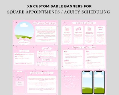 Square Appointments / Acuity Scheduling - Canva Template