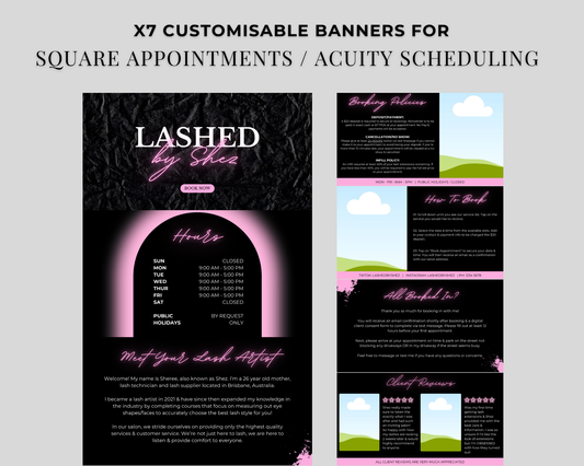 Square Appointments / Acuity Scheduling - Canva Template
