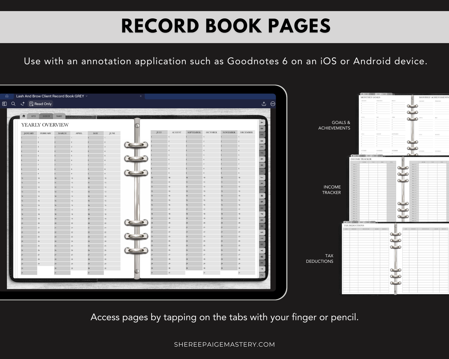 Lash & Brow Client Record Book - Digital