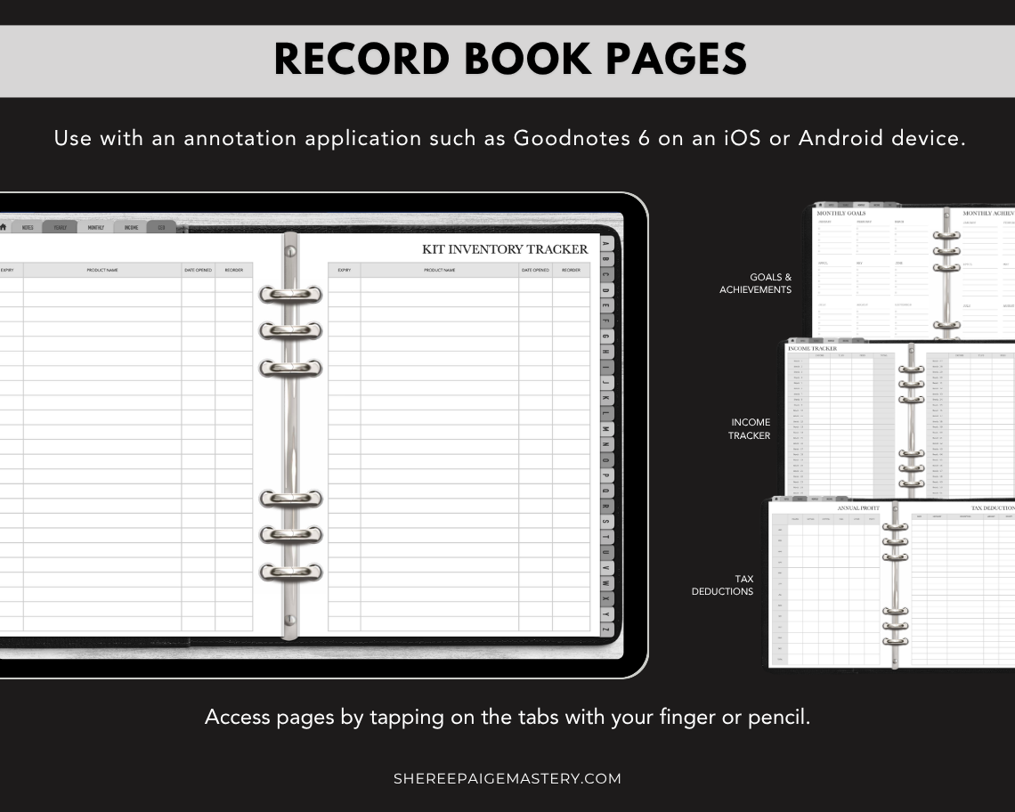 Makeup Artist Client Record Book - Digital