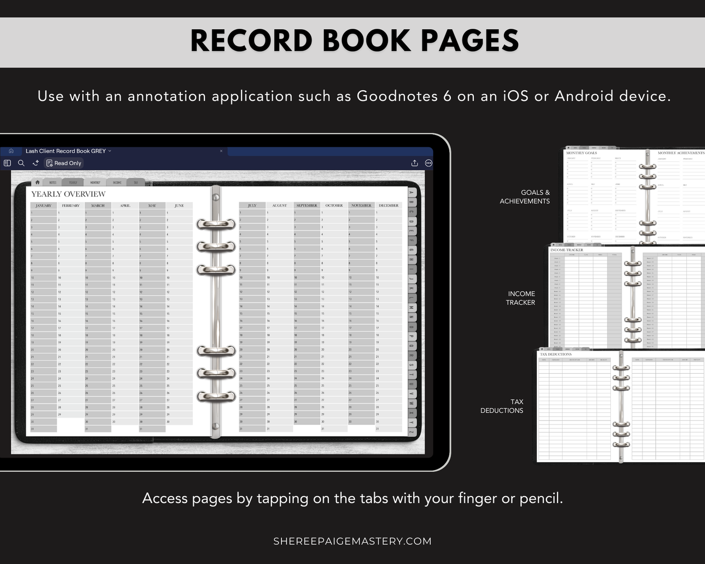 Lash Lift & Tint Client Record Book - Digital