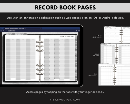 Ultimate Nail Client Record Book - Digital