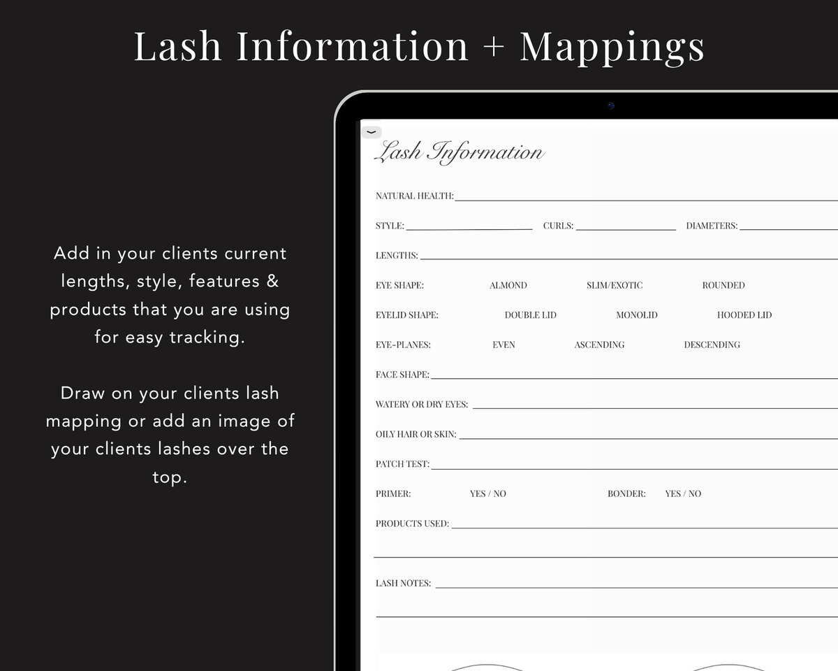 Lash Extension Client Record Book v2 - Digital