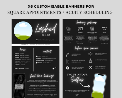 Square Appointments / Acuity Scheduling - Canva Template