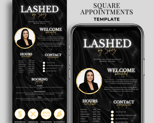 Square Appointments / Acuity Scheduling - Canva Template
