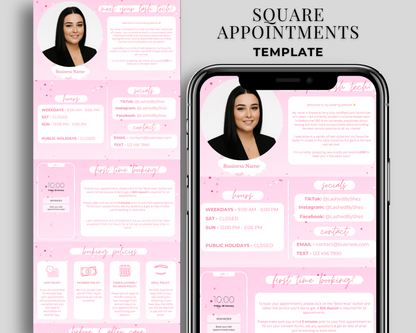Square Appointments / Acuity Scheduling - Canva Template