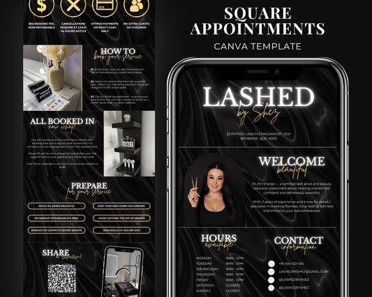 Square Appointments / Acuity Scheduling - Canva Template