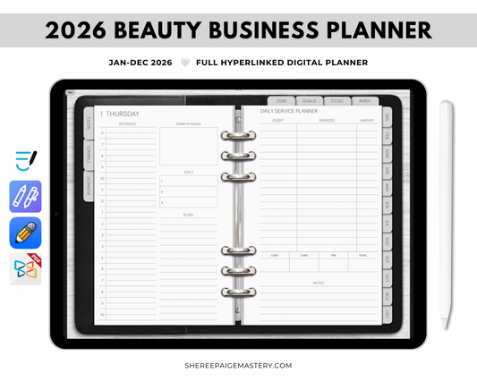 2026 Beauty Business Planner - Digital