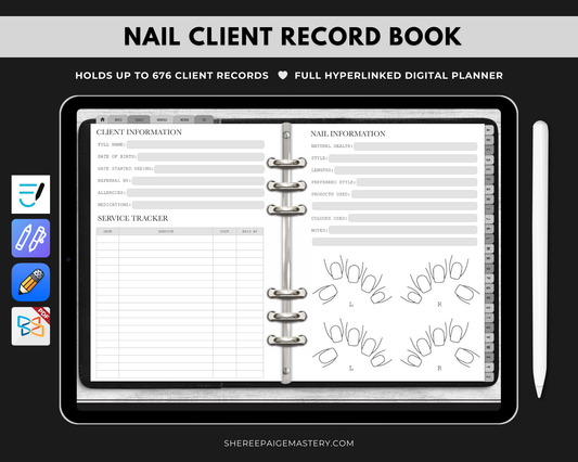 Nail Client Record Book - Digital