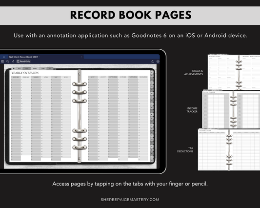 Nail Client Record Book - Digital
