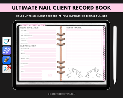 Ultimate Nail Client Record Book - Digital