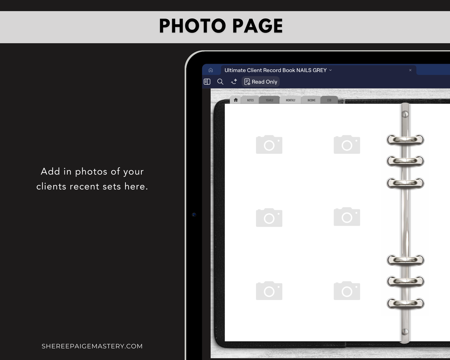 Ultimate Nail Client Record Book - Digital