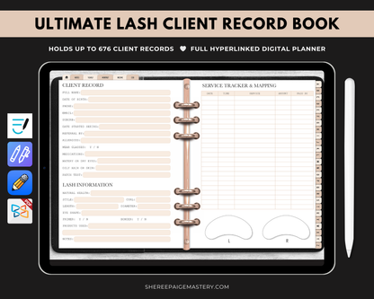 Ultimate Lash Extension Client Record Book - Digital