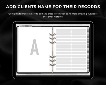 Hair Braids Client Record Book - Digital