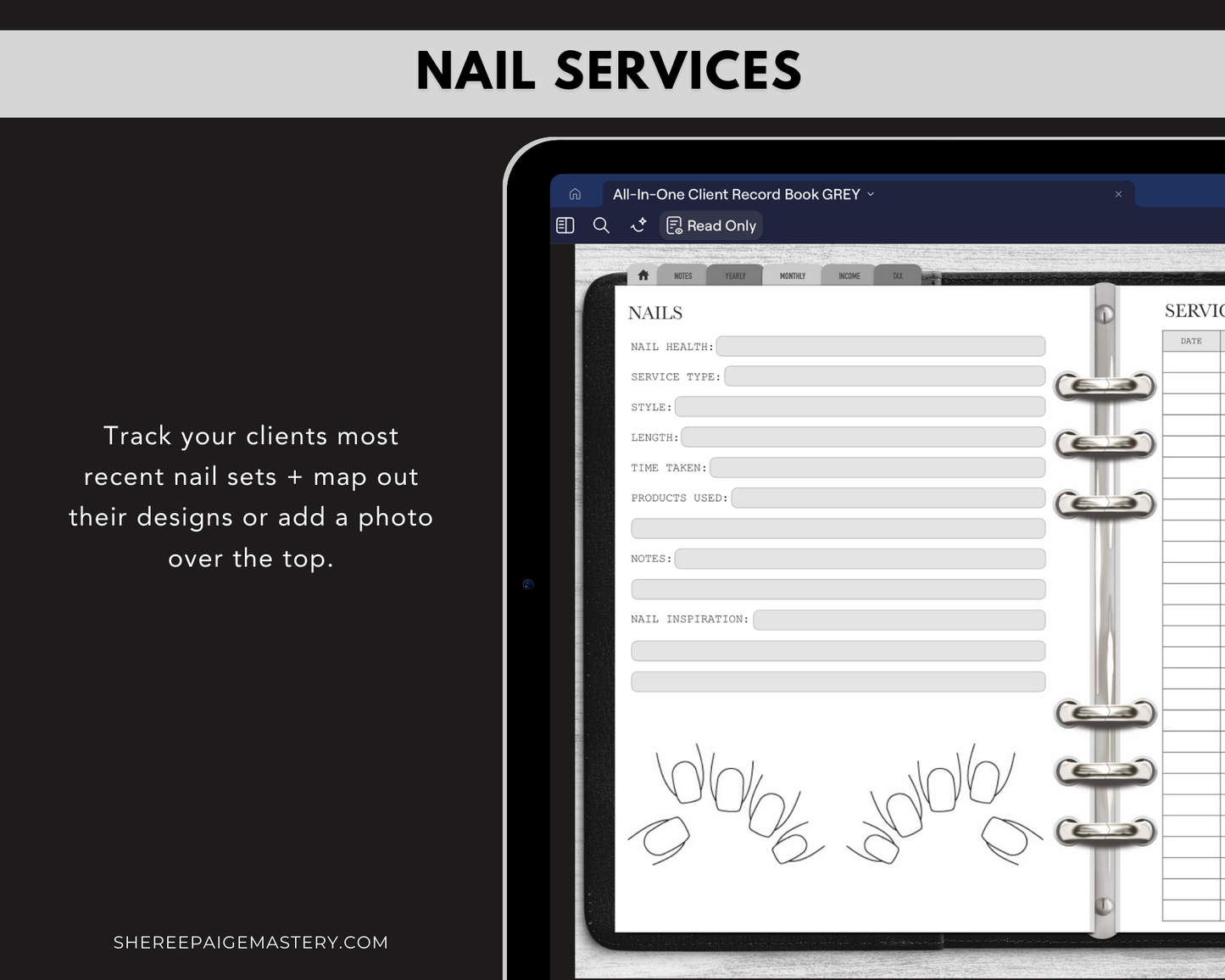 All-In-One Beauty Client Record Book - Digital