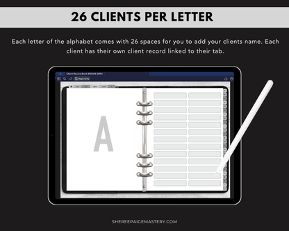 Brow Tech Client Record Book - Digital