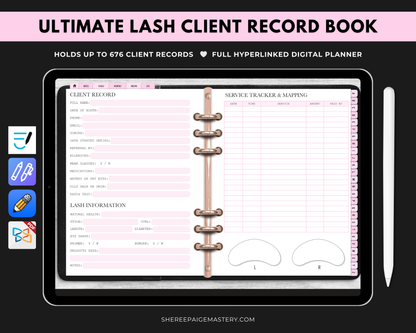 Ultimate Lash Extension Client Record Book - Digital