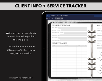 Nail Client Record Book - Digital