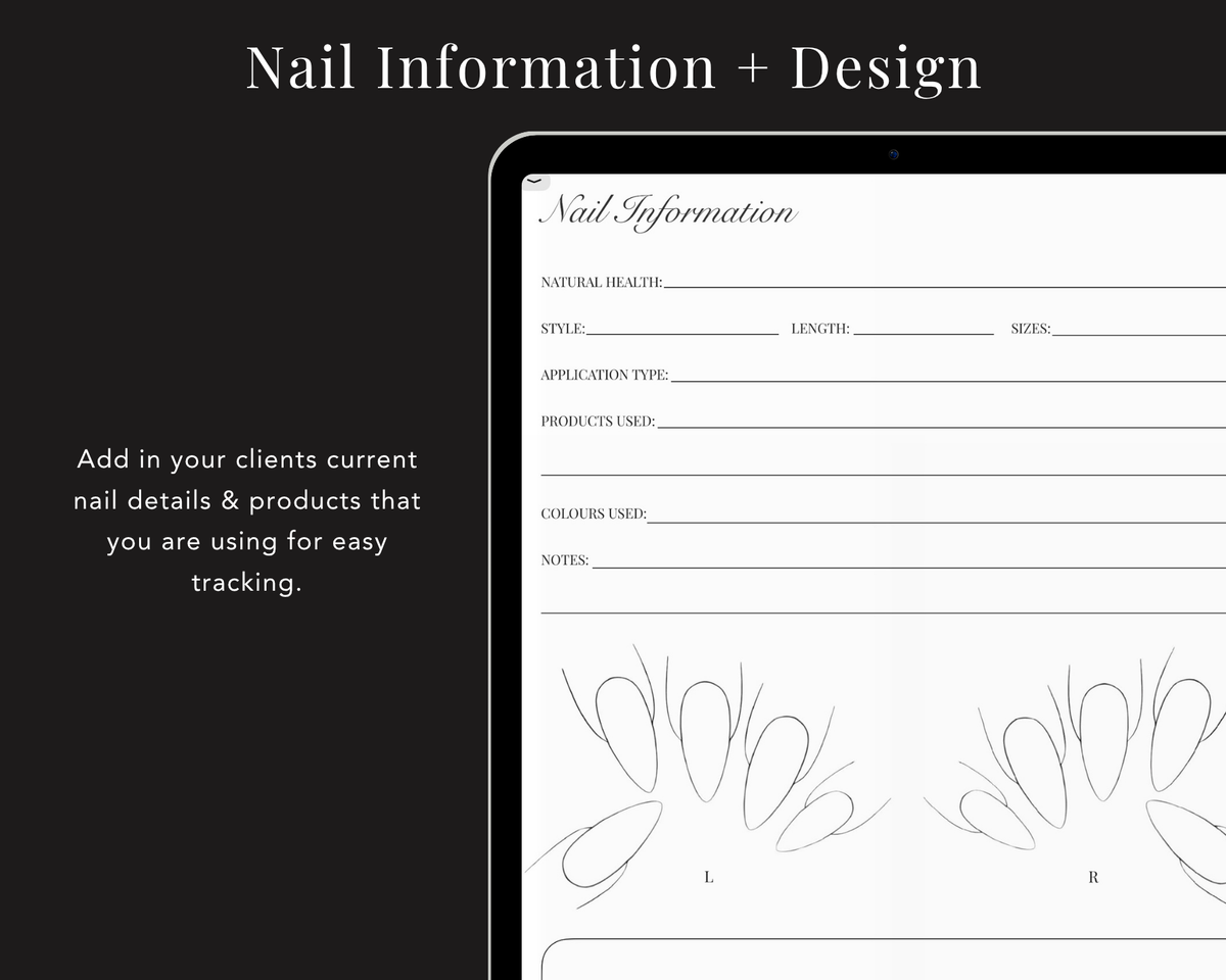 Nail Client Record Book v2 - Digital
