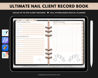 Ultimate Nail Client Record Book - Digital