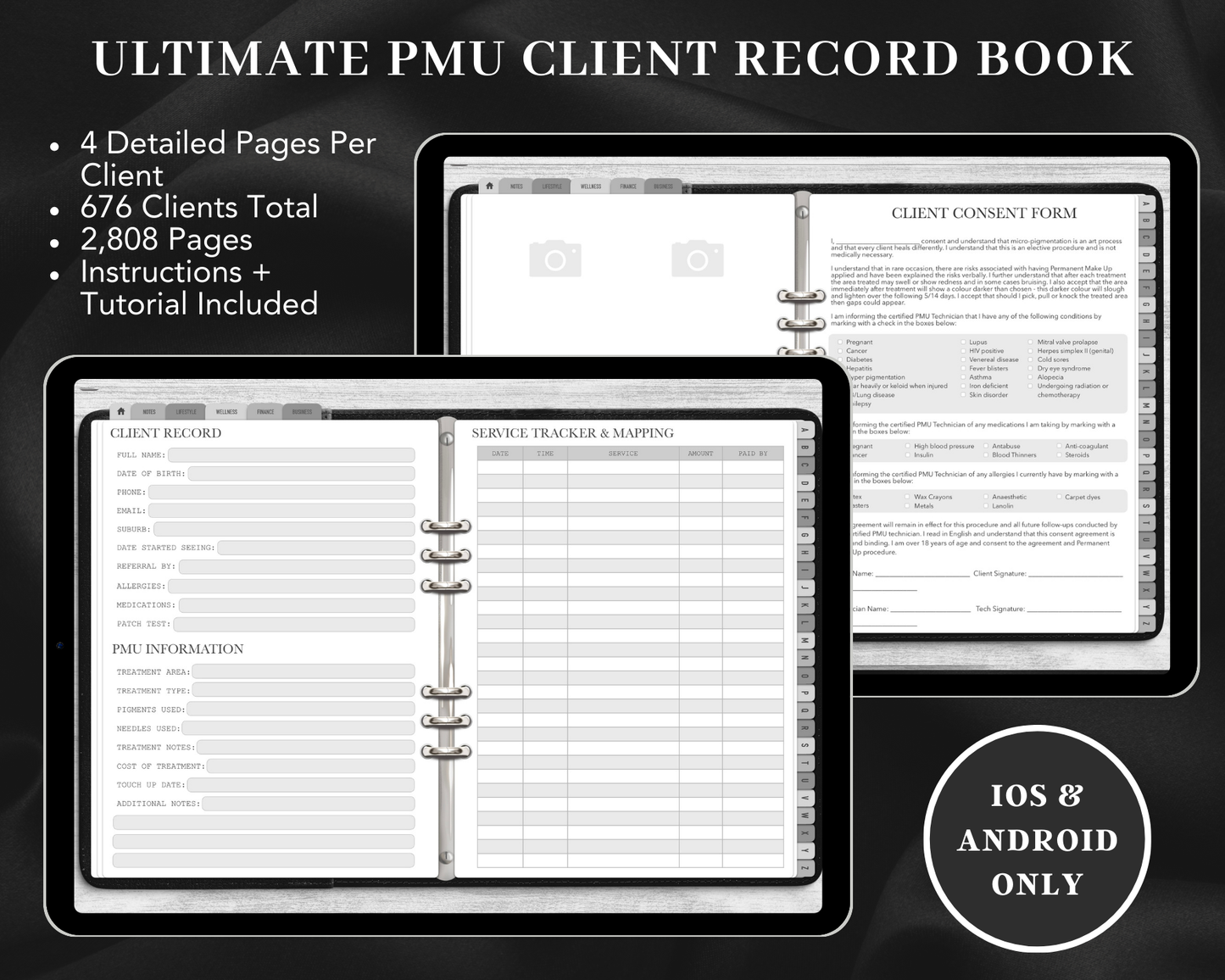 Ultimate PMU Client Record Book - Digital