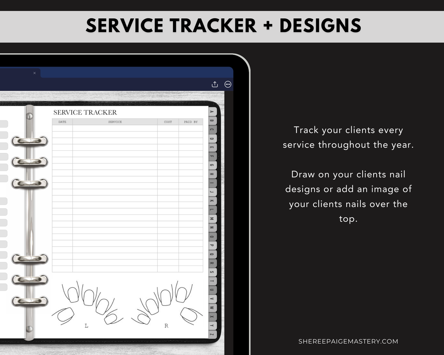 Ultimate Nail Client Record Book - Digital