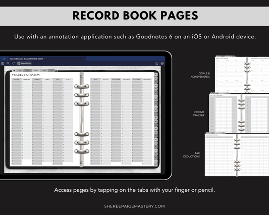 Brow Tech Client Record Book - Digital