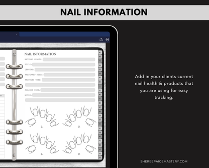 Nail Client Record Book - Digital