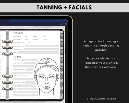 All-In-One Beauty Client Record Book - Digital
