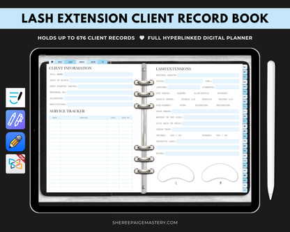 Lash Extension Client Record Book - Digital
