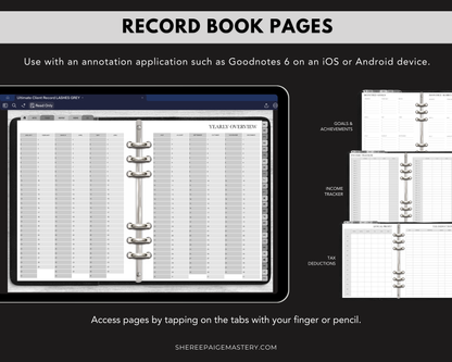 Ultimate Lash Extension Client Record Book - Digital