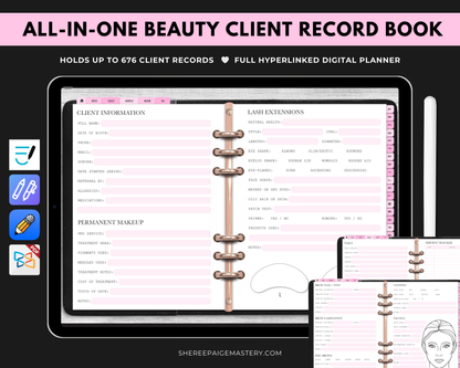 All-In-One Beauty Client Record Book - Digital