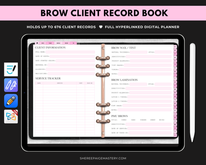 Brow Tech Client Record Book - Digital