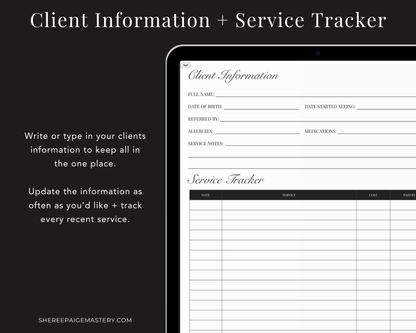 Brow Client Record Book v2 - Digital