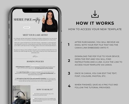 Square Appointments / Acuity Scheduling - Canva Template - Basic Grey